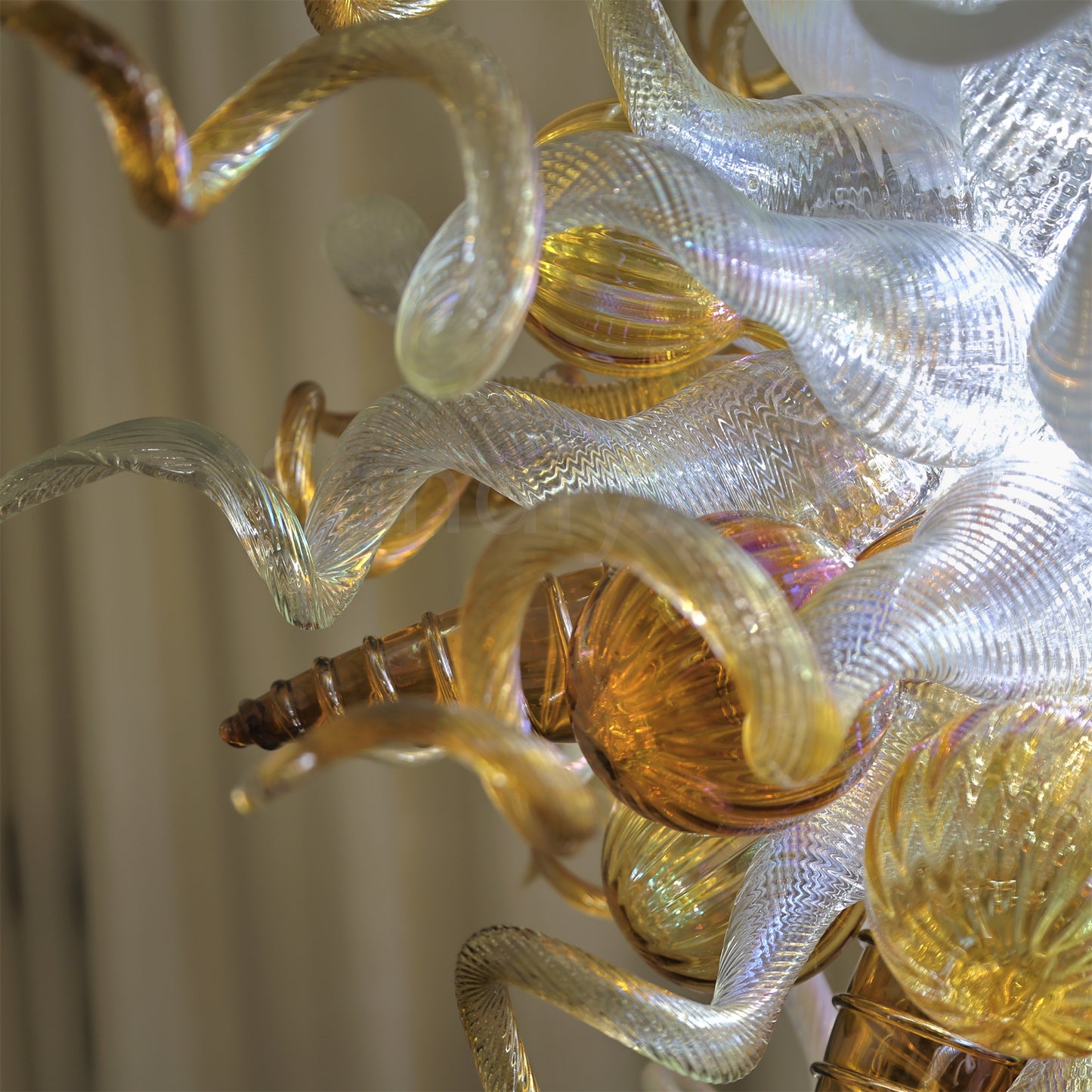 Luxury design hand made blown murano glass Chihuly type chandelier