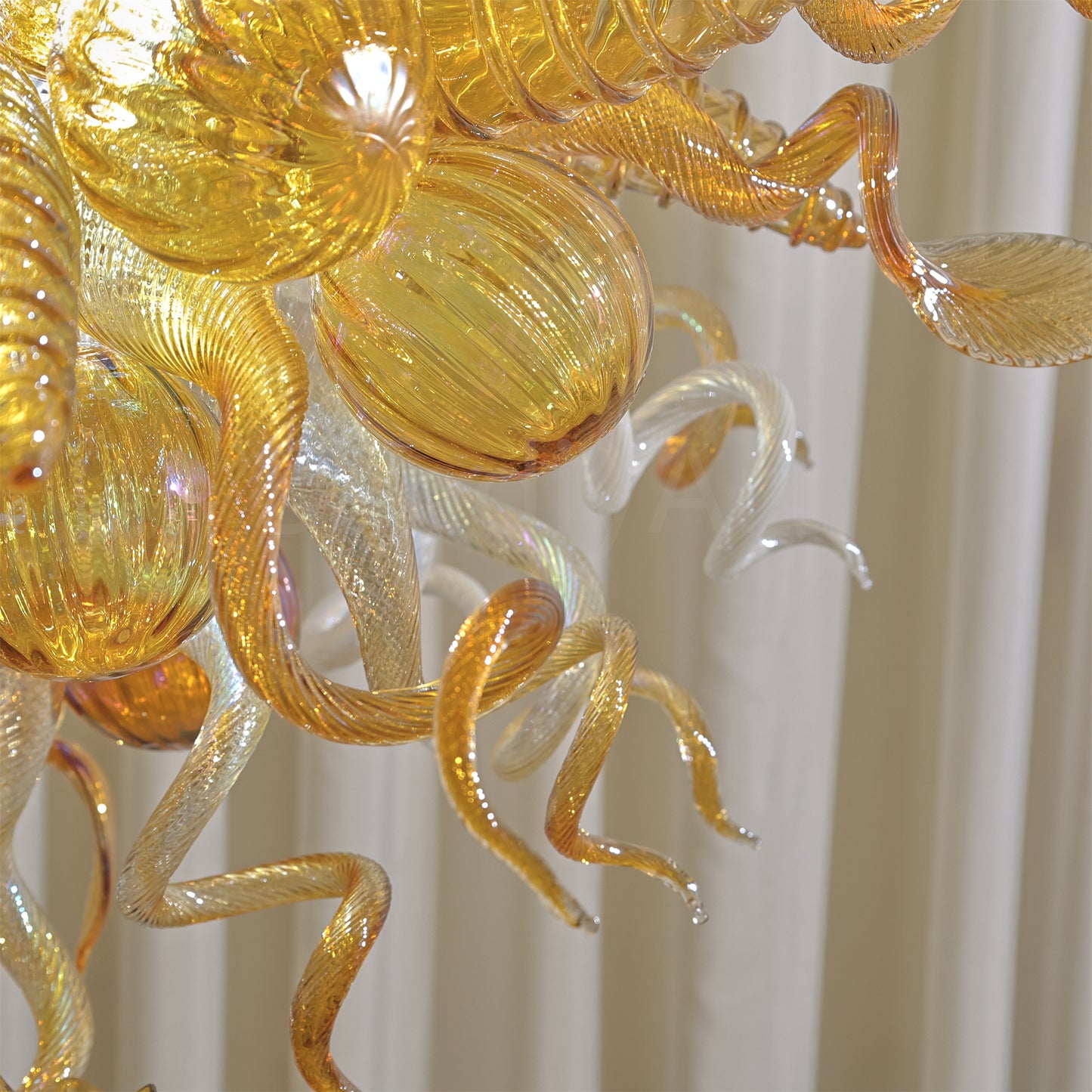 Luxury design hand made blown murano glass Chihuly type chandelier