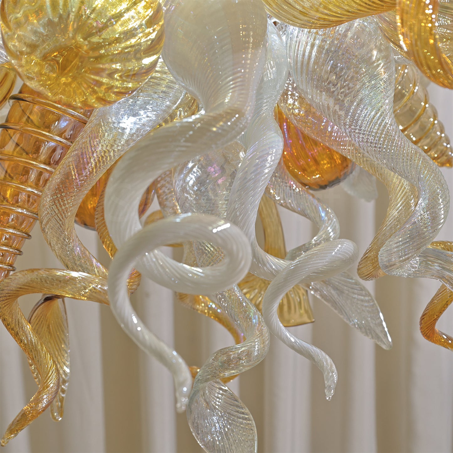 Luxury design hand made blown murano glass Chihuly type chandelier