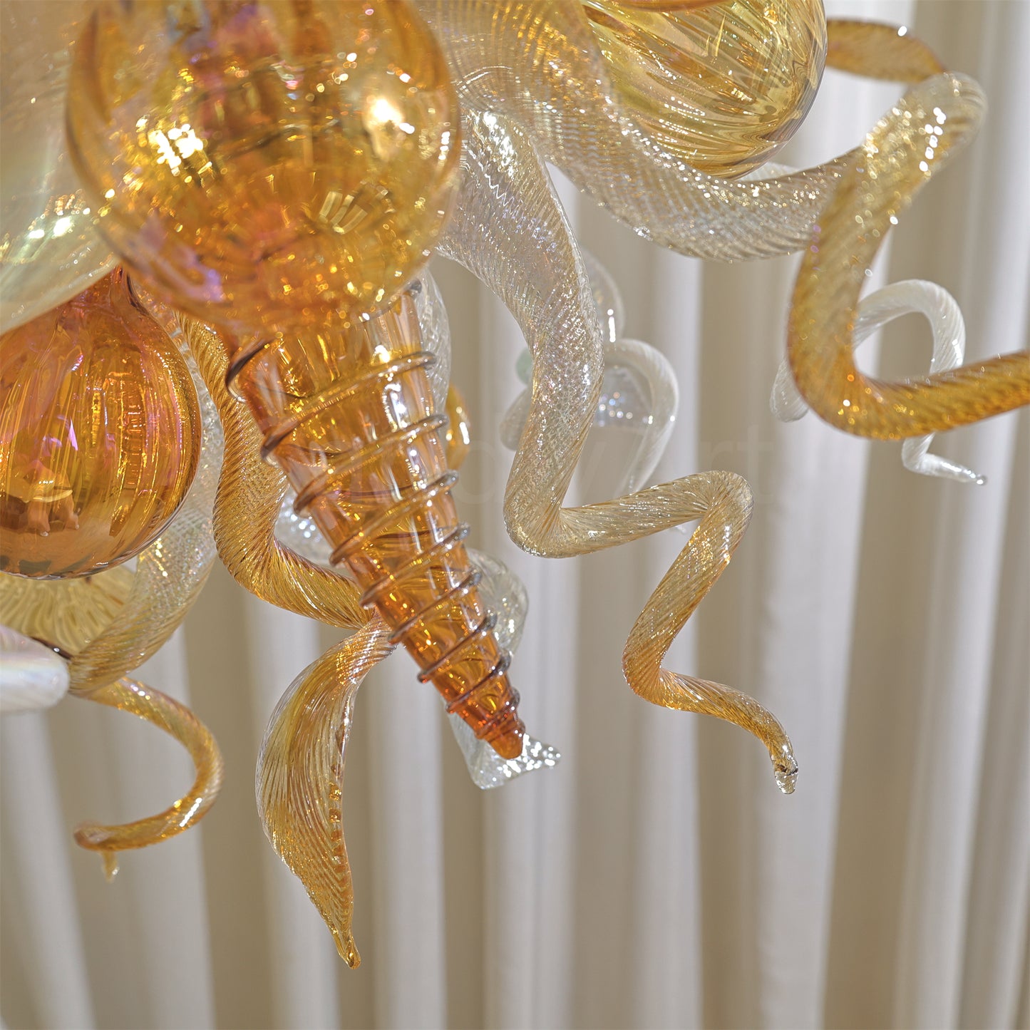 Luxury design hand made blown murano glass Chihuly type chandelier