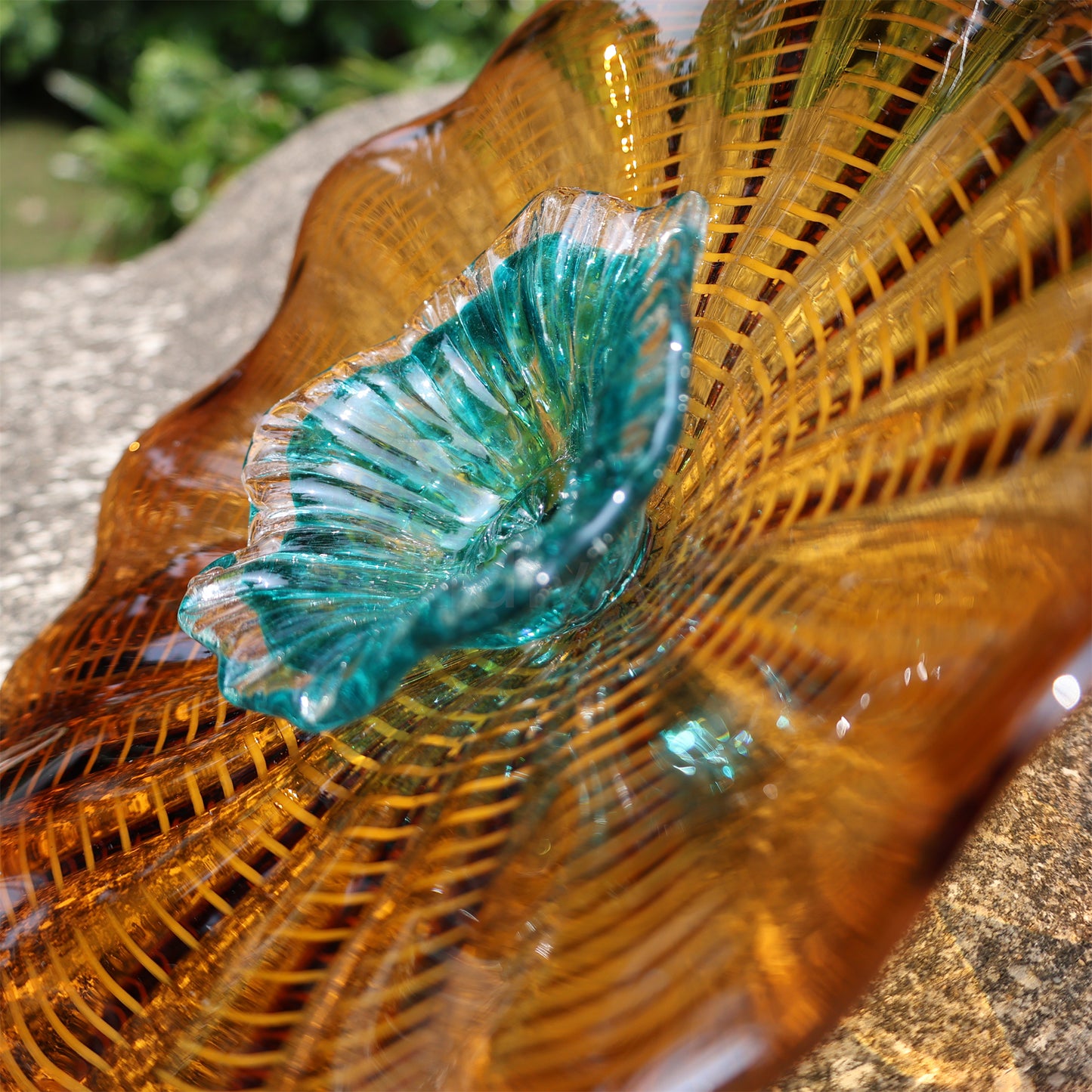 Home hotel wall decoration blown glass art flowers chihuly tyle collection