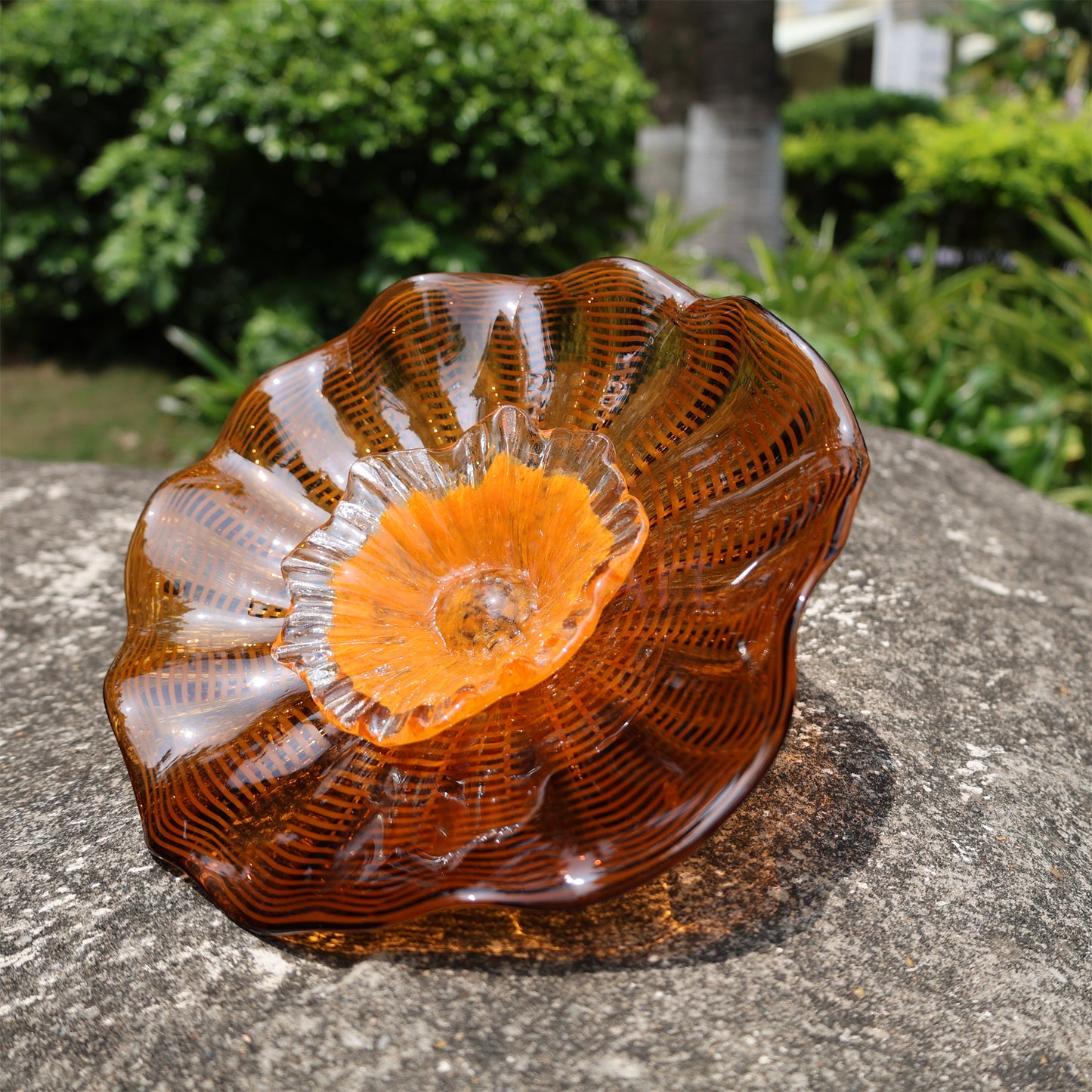Home hotel wall decoration blown glass art flowers chihuly tyle collection