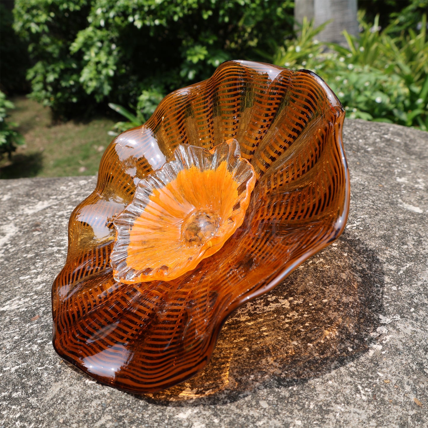 Home hotel wall decoration blown glass art flowers chihuly tyle collection