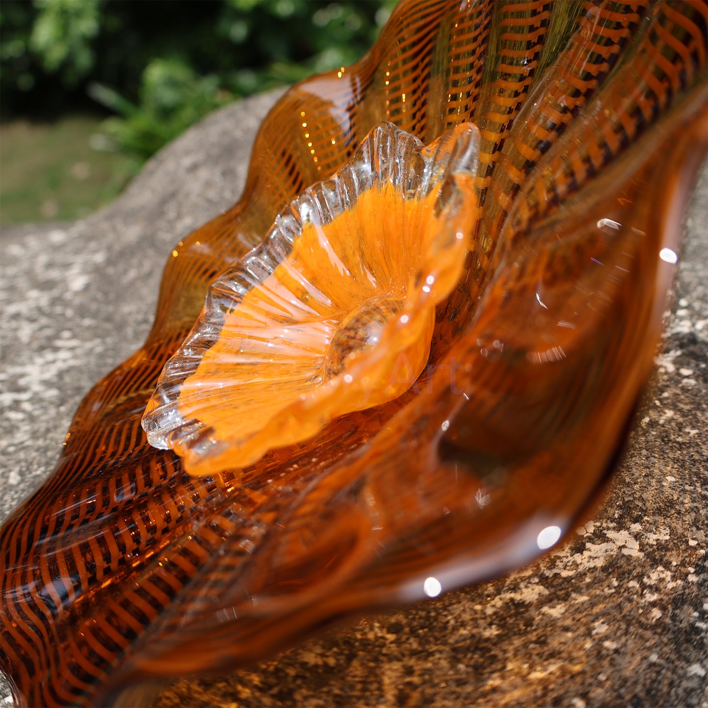 Home hotel wall decoration blown glass art flowers chihuly tyle collection