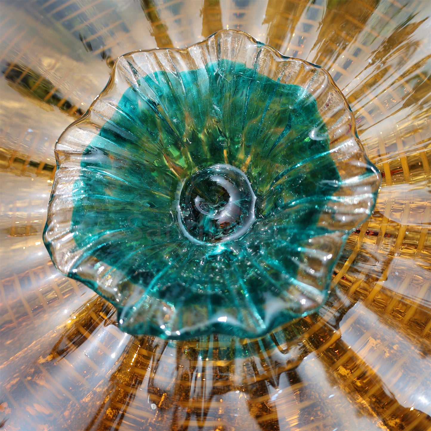 Home hotel wall decoration blown glass art flowers chihuly tyle collection
