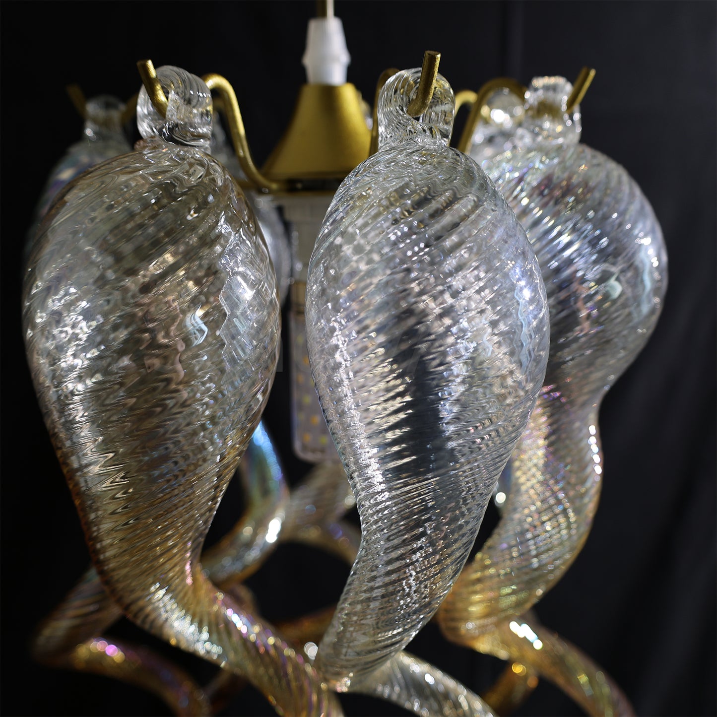 Mini hand made blown glass gold luxury lamp bed room, desk room, bar counter decoration