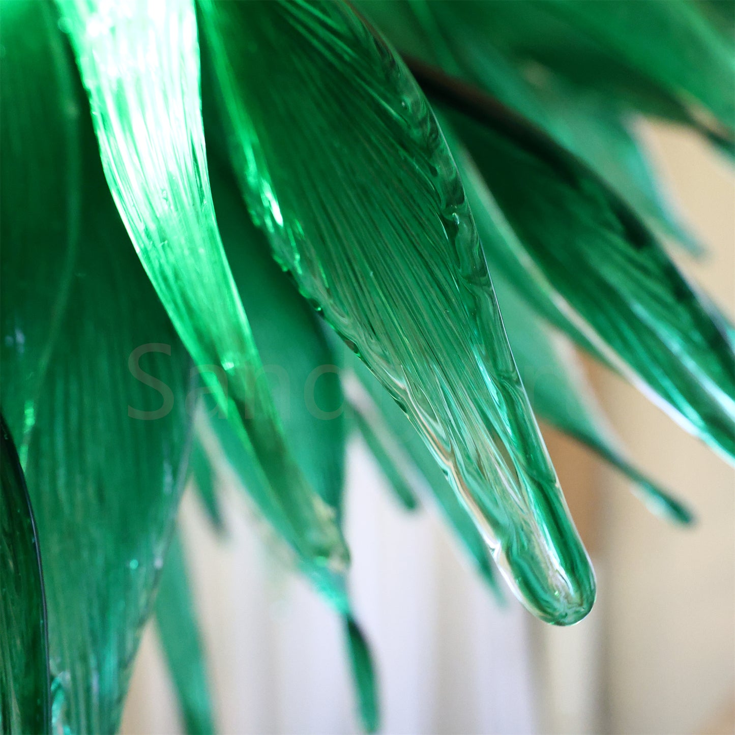 Bring a fresh breath of nature feeling green grass chandelier lighting dining room decoration