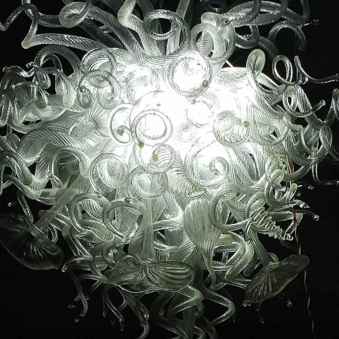 Modern design clear hand blown glass chandeliers chihuly style