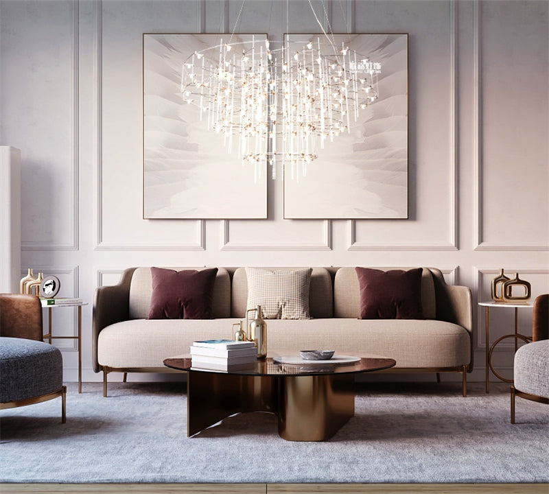 Starry spark ball chandelier duplex staircase Nordic creative personality