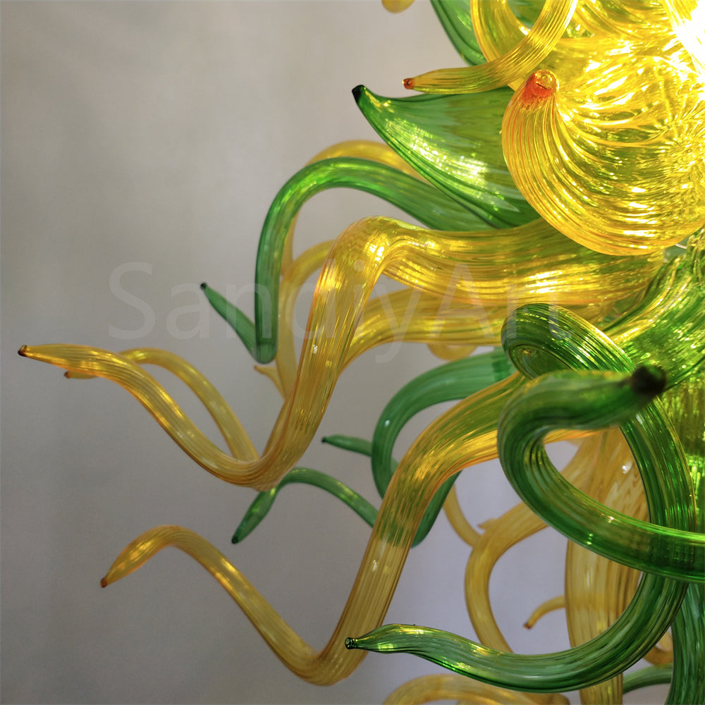 Muticolor handblown art glass chandelier living room lighting decoration