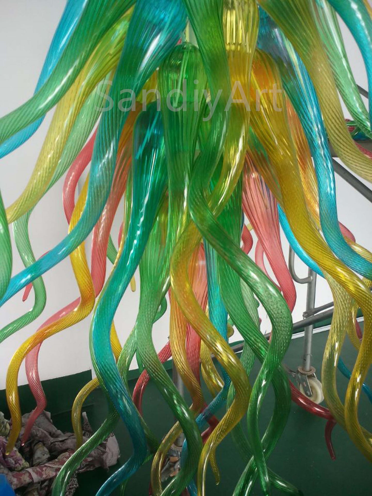 Big hand made blown glass lobby chandelier decoration