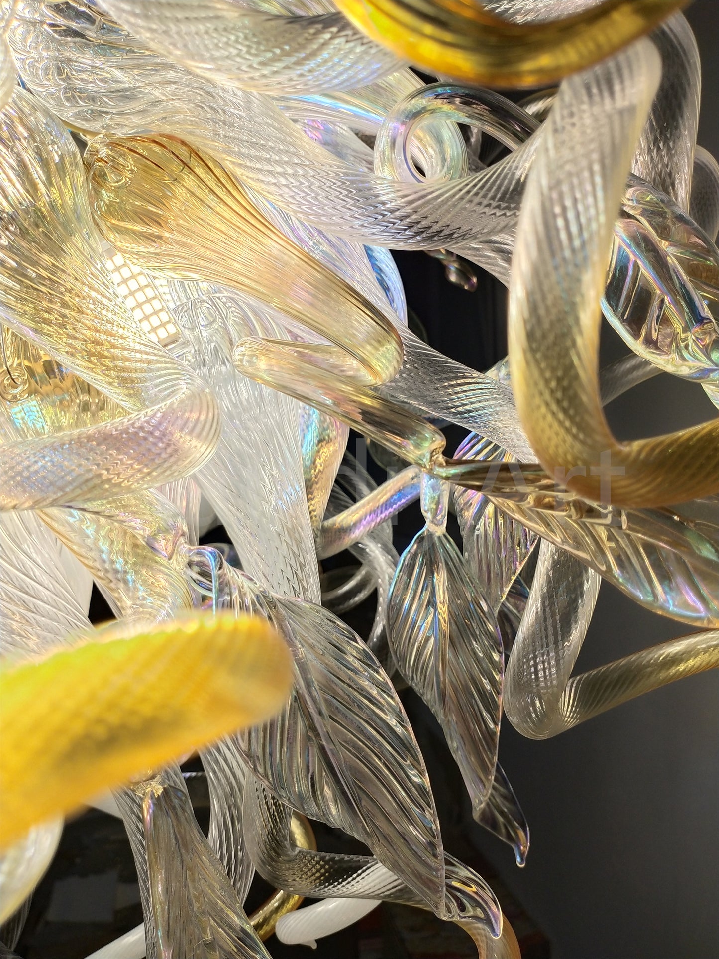 Luxury modern design chihuly style blown glass dining room chandelier