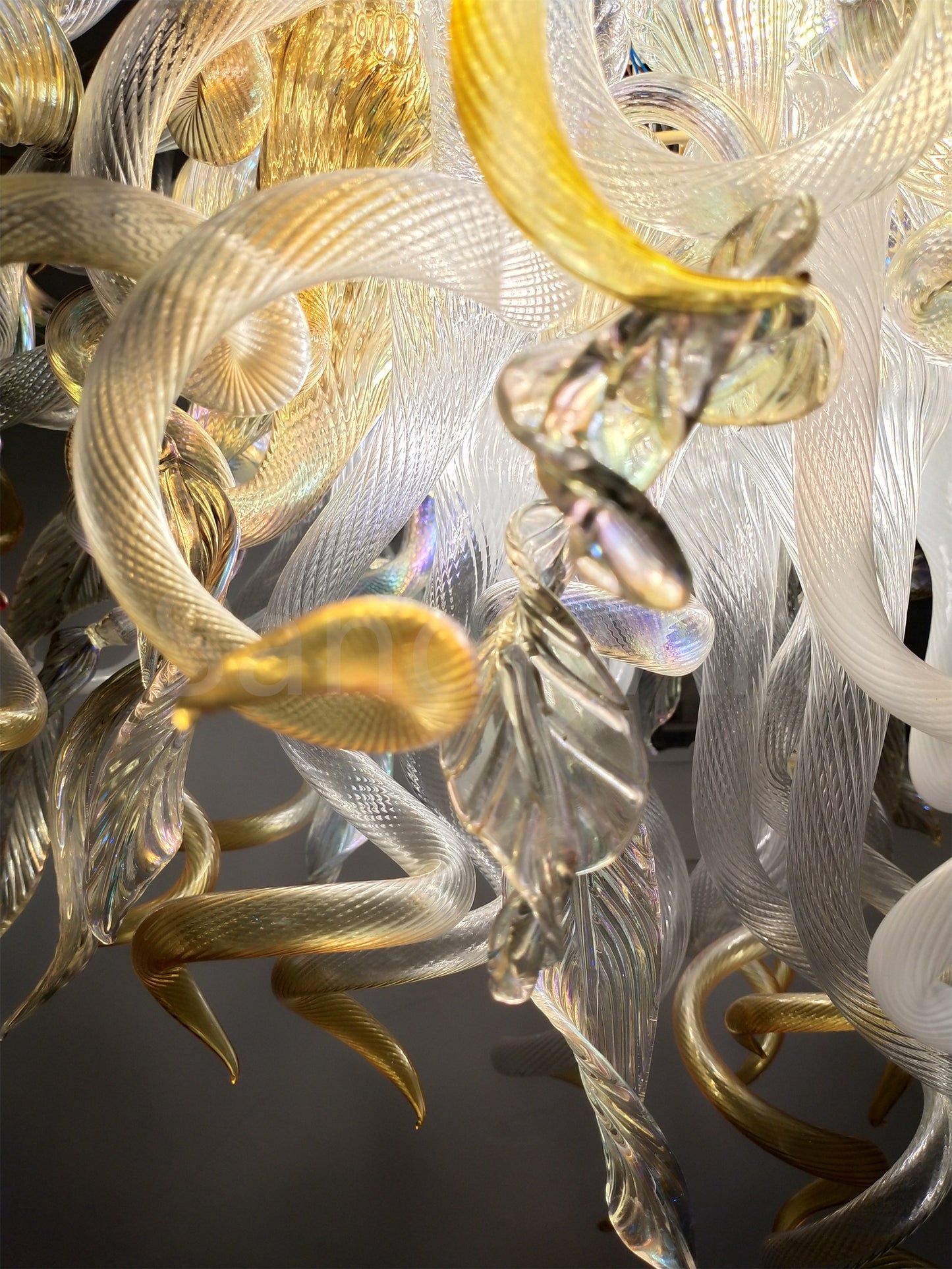Luxury modern design chihuly style blown glass dining room chandelier