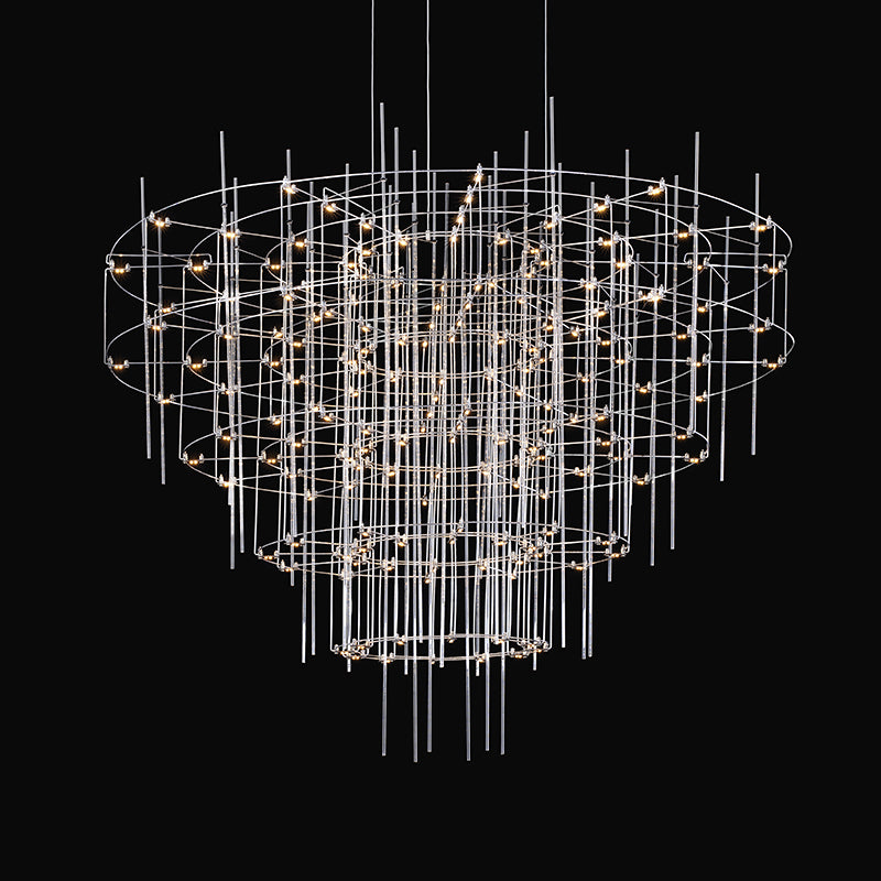 Starry spark ball chandelier duplex staircase Nordic creative personality