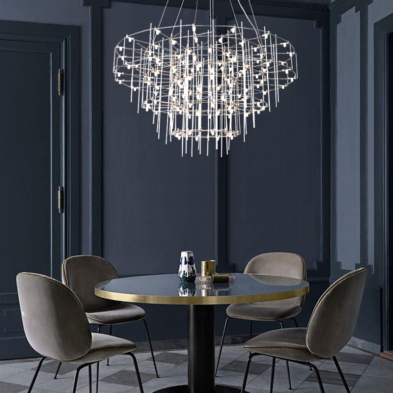 Starry spark ball chandelier duplex staircase Nordic creative personality
