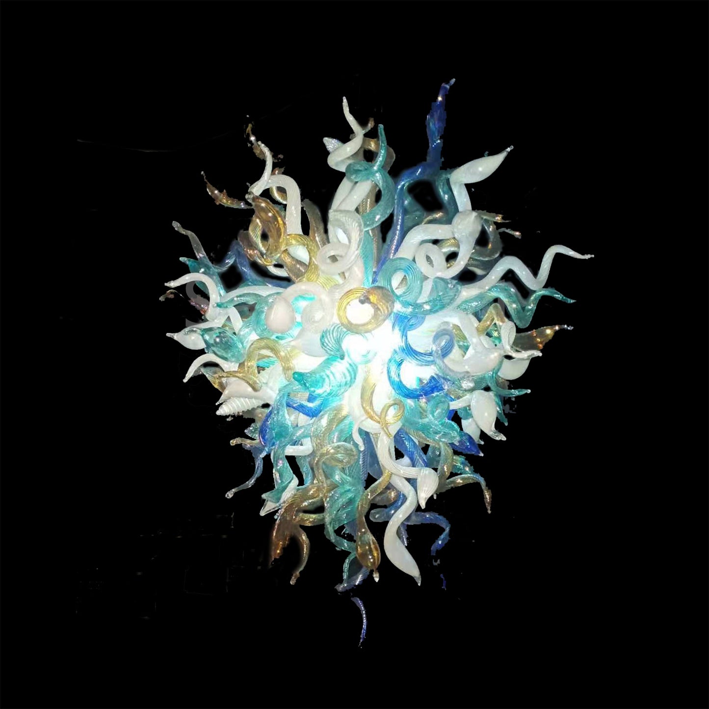 DIY color blown glass living room chandelier