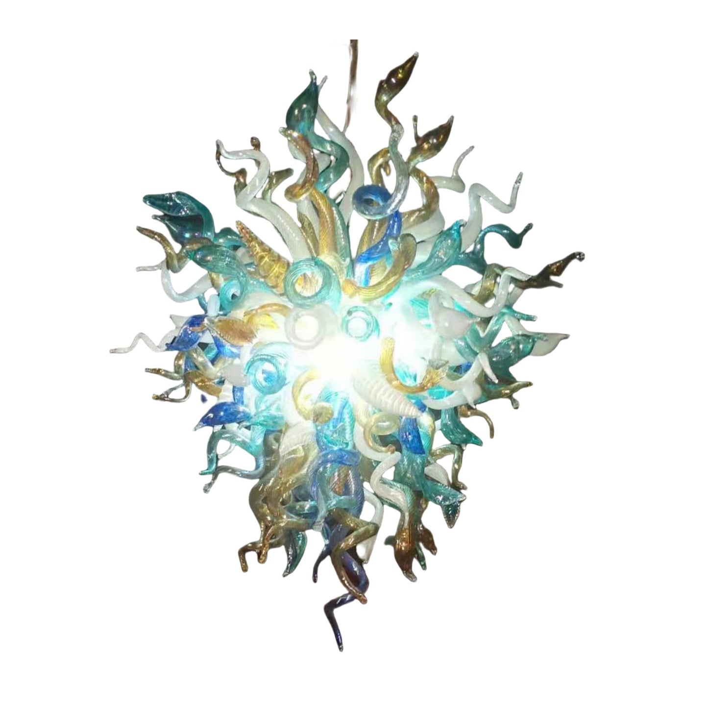 DIY color blown glass living room chandelier