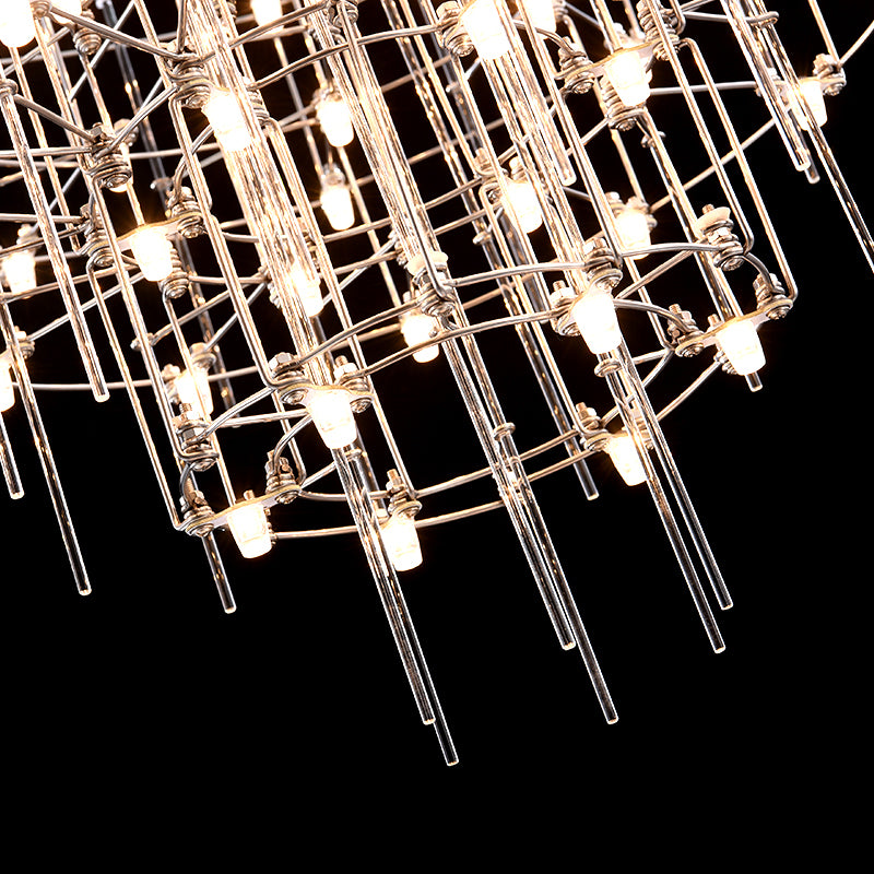 Starry spark ball chandelier duplex staircase Nordic creative personality