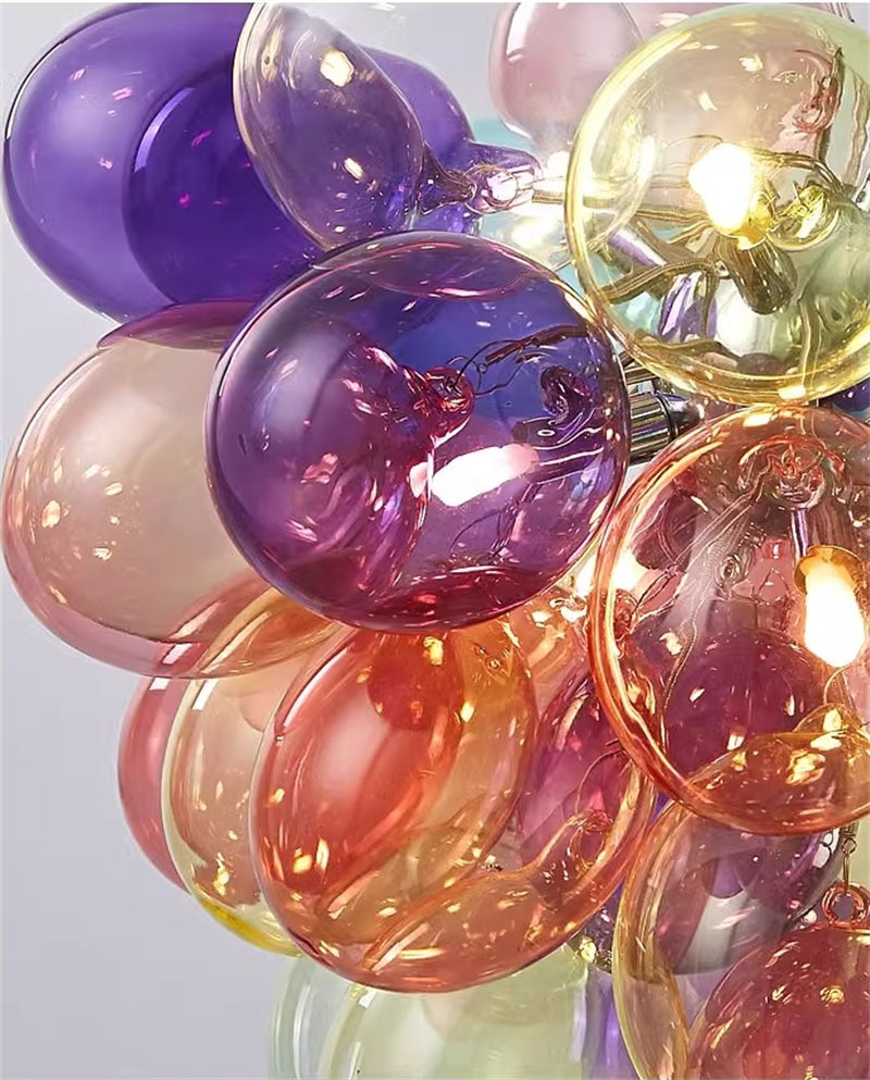 Colorful glass bubbles chandelier romantic design bring Happy mood