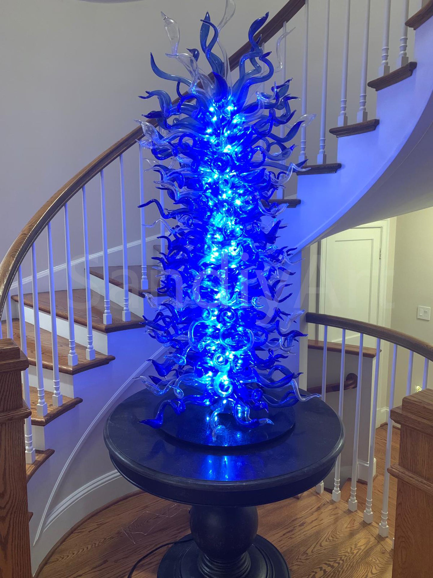 150cm tall hand made blown glass tabletop sculpture lighting decoration