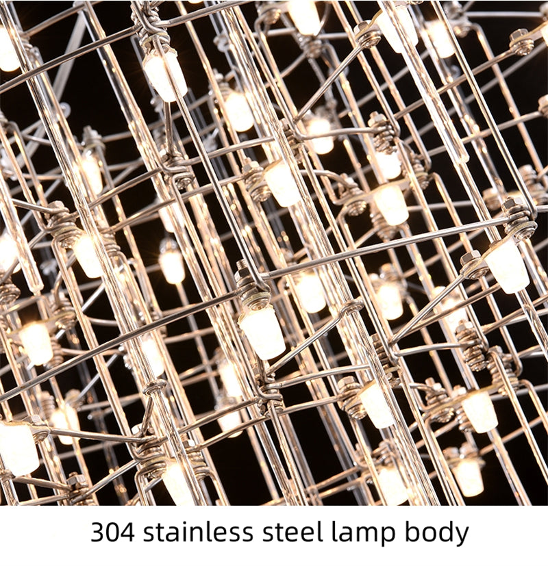 Starry spark ball chandelier duplex staircase Nordic creative personality
