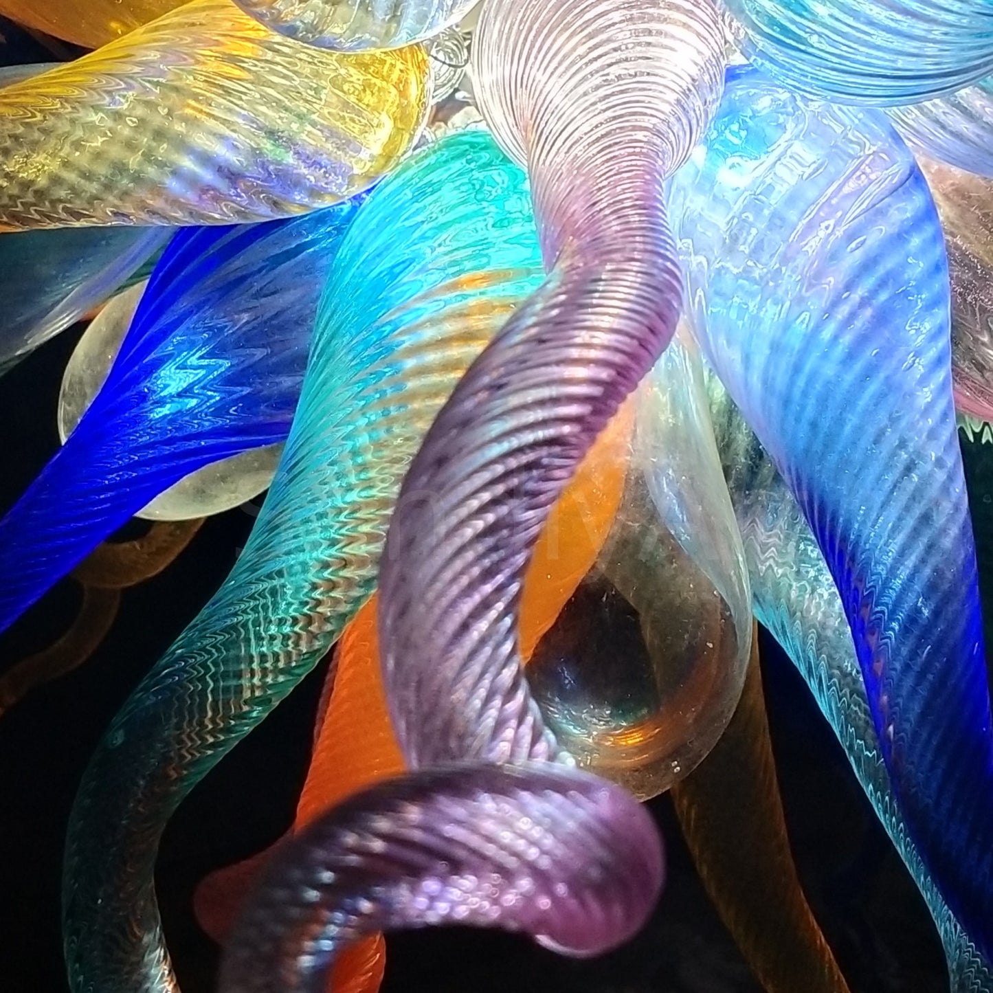 Multicolor hand made DIY blown glass ceiling light