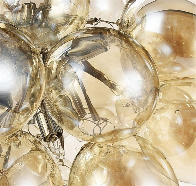 champagne blown glass bubbles ceiling lamp decoration bedroom lighting