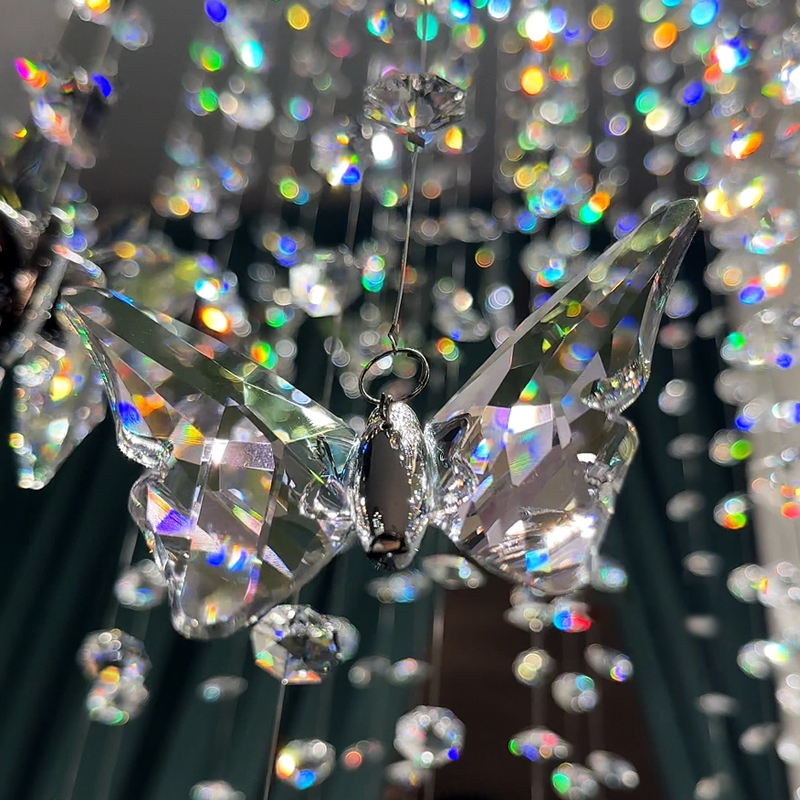 Crystal butterfly hanging lighting high luxury and modern design