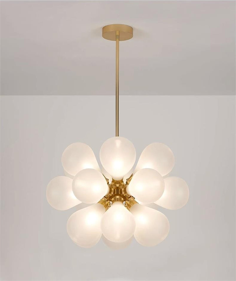 Blown glass bubbles chandelier blue/pink/white/amber color choice