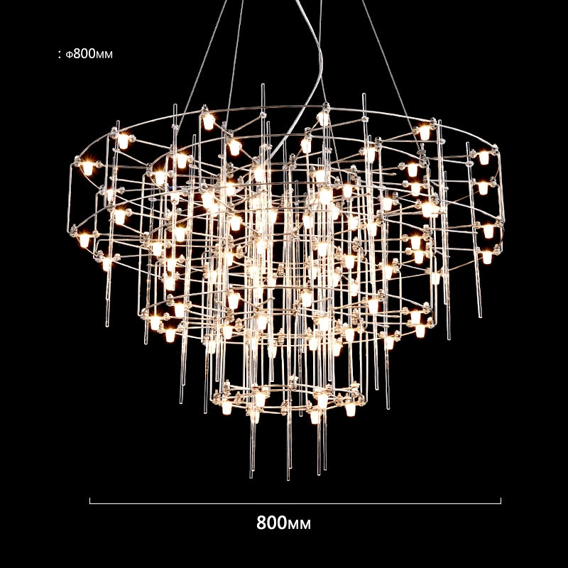 Starry spark ball chandelier duplex staircase Nordic creative personality