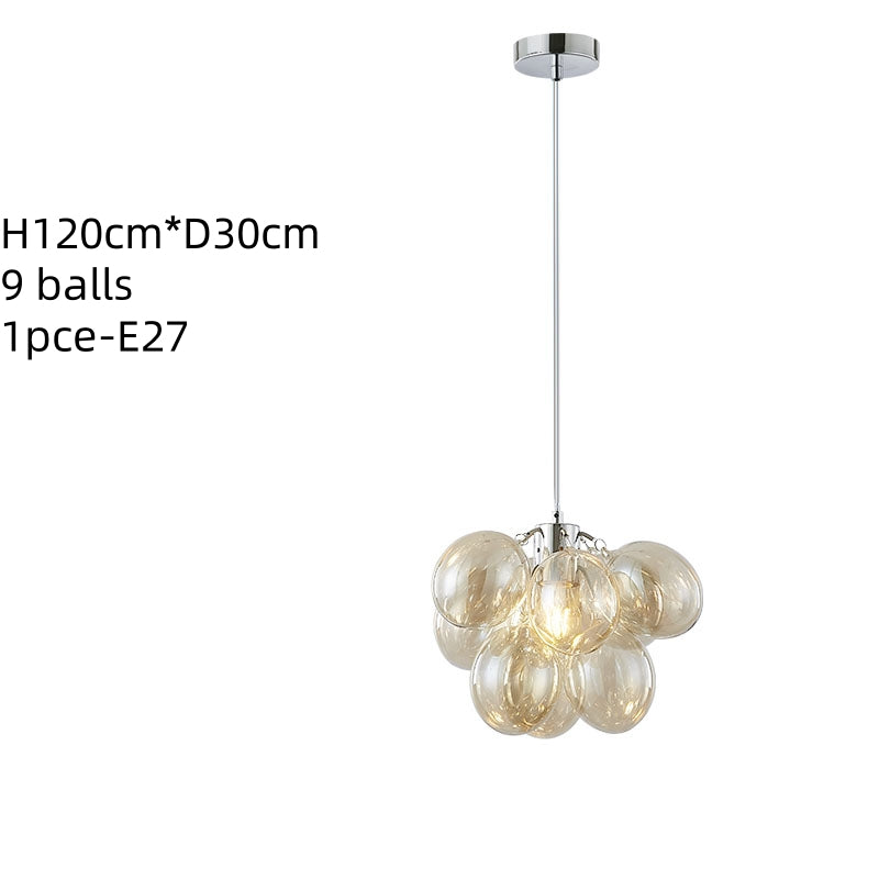 champagne blown glass bubbles ceiling lamp decoration bedroom lighting