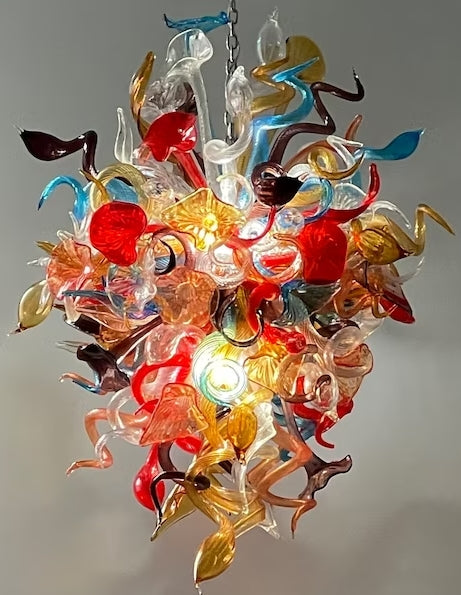 Illuminate Your Space with a Custom Chihuly-Style Blown Glass Chandelier | One-of-a-Kind Artistry