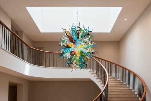 Custom Hand Blown Glass Chandelier