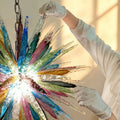 SandiyArt chihuly style blown glass chandelier