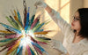 SandiyArt chihuly style blown glass chandelier