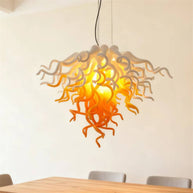 Blown glass chandelier