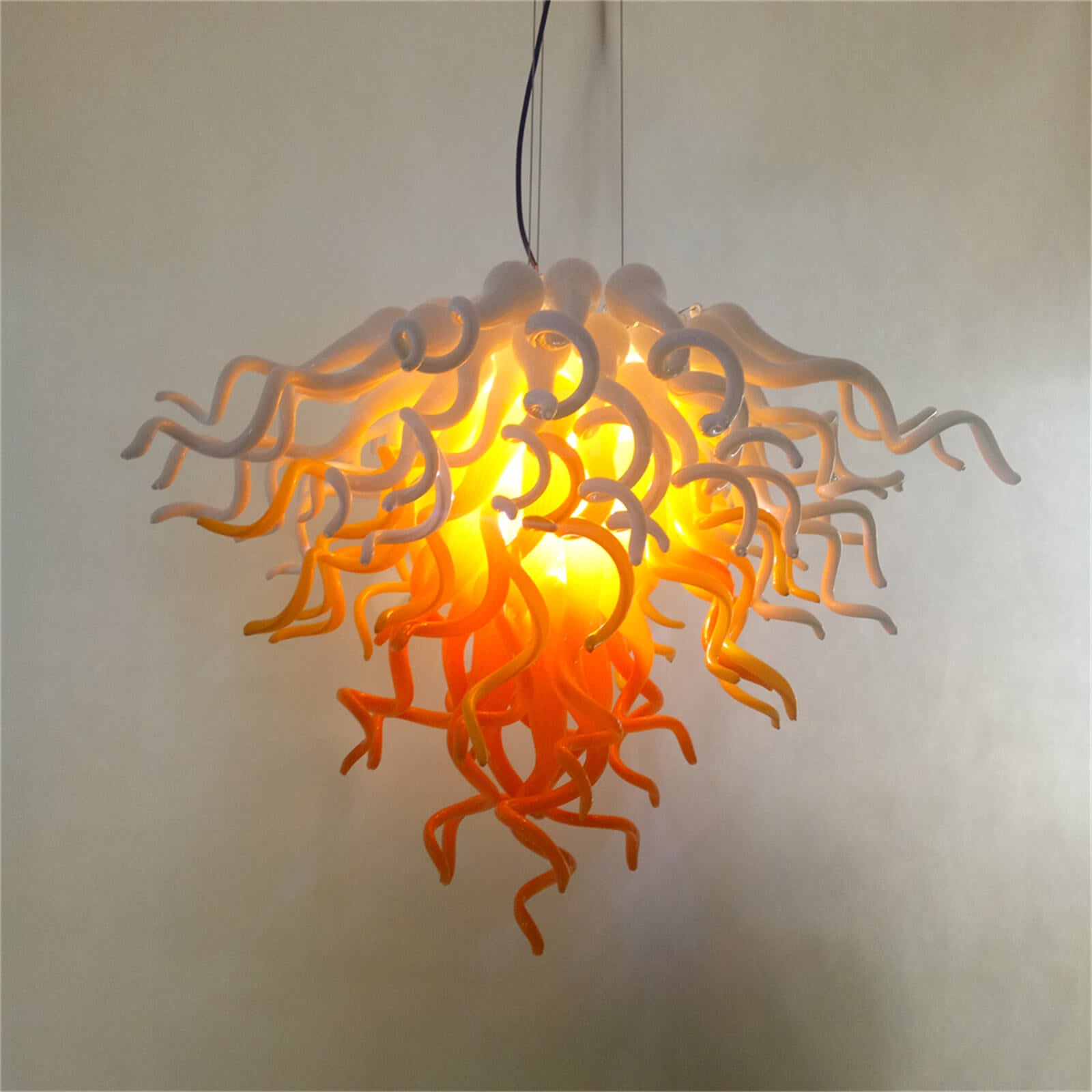 Blown glass chandelier