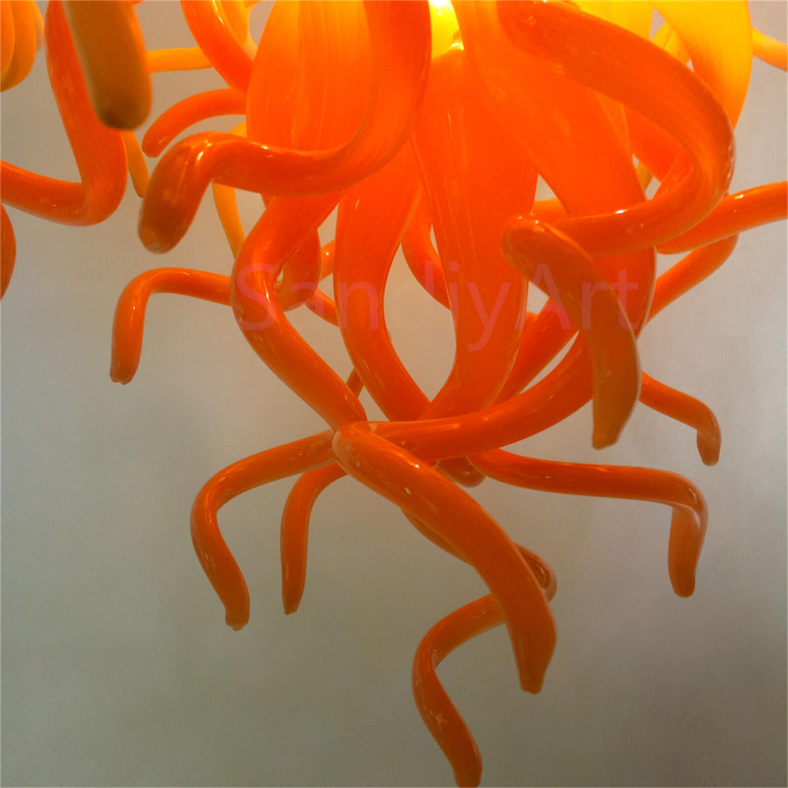 Blown glass chandelier