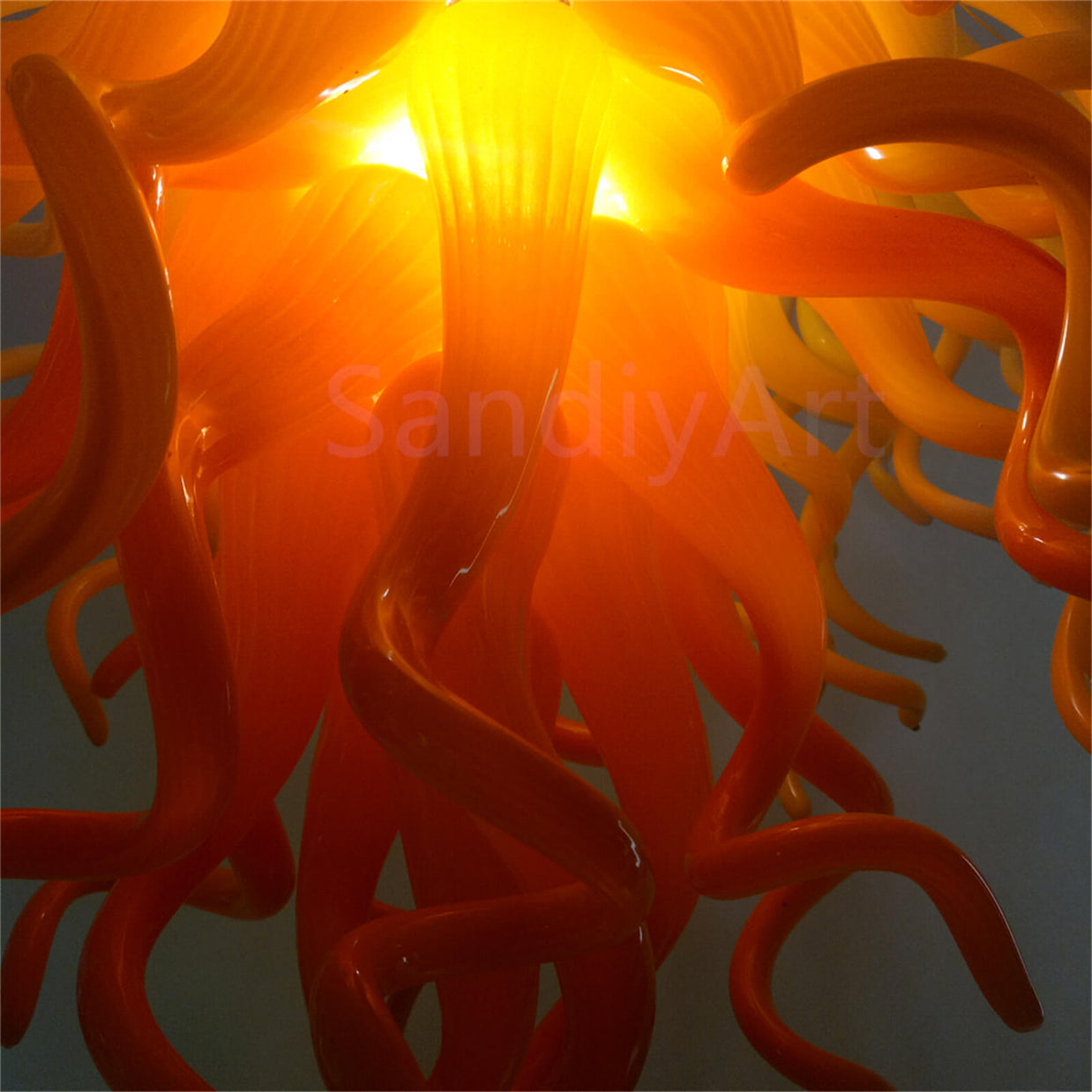 Blown glass chandelier
