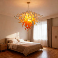 Blown glass chandelier