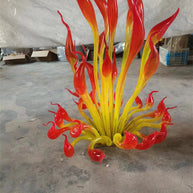 Goose head shape handblown murano glass sculoture for garden indoor decoration chihuly style collection glass