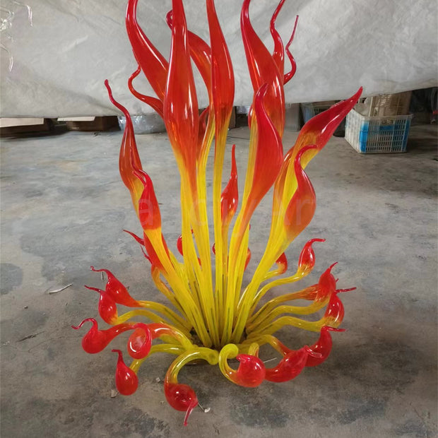 Goose head shape handblown murano glass sculoture for garden indoor decoration chihuly style collection glass