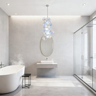 blown glass bubbles chandelier