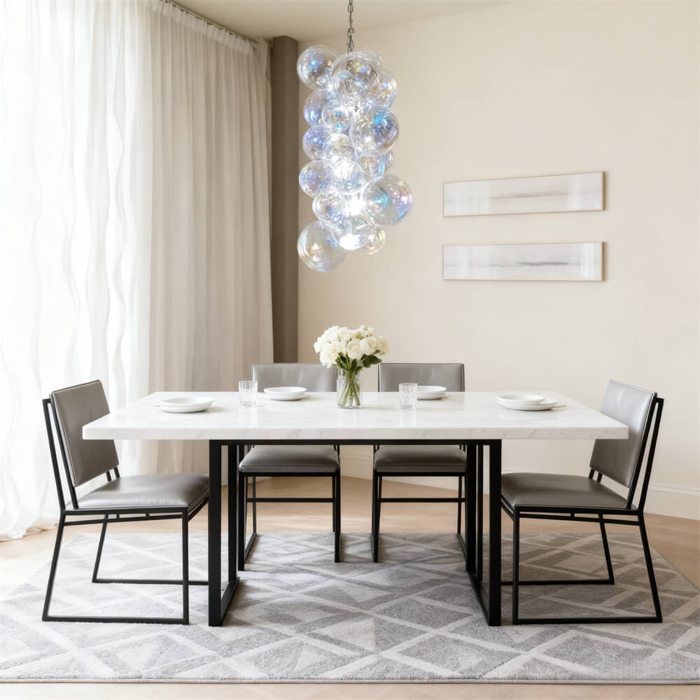 blown glass bubbles chandelier