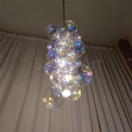 blown glass bubbles chandelier