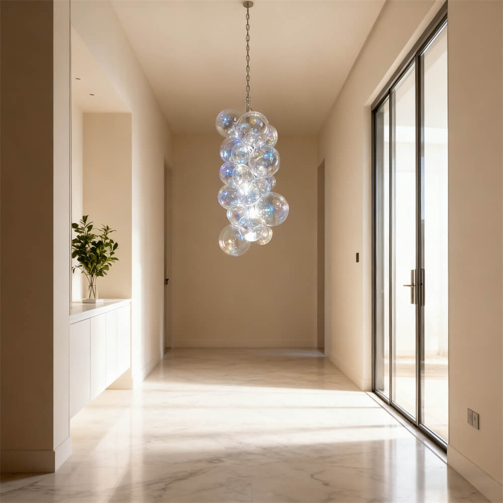 blown glass bubbles chandelier