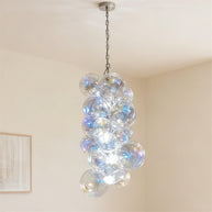 blown glass bubbles chandelier