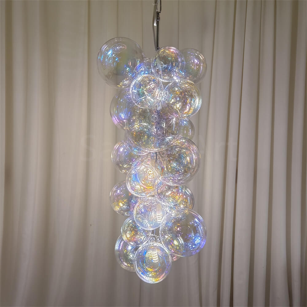 blown glass bubbles chandelier