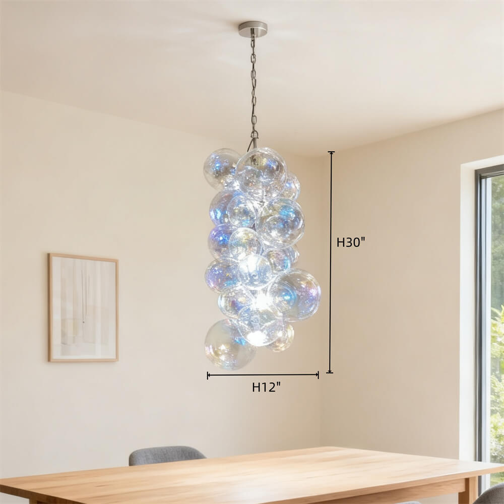 blown glass bubbles chandelier