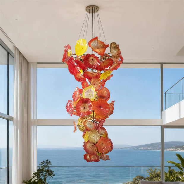 big art glass chihuly chandelier